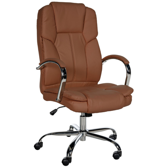 Chaise de bureau XXL Xanthos marron clair